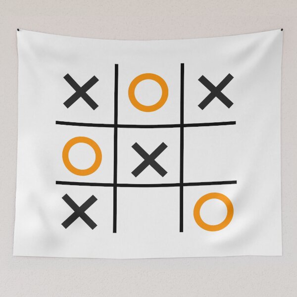 Item preview, Tic-Tac-Toe, Xs & Os, Noughts & Crosses (orange/black) designed and sold by Obawan.
