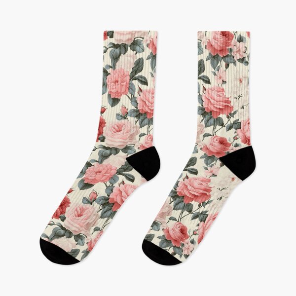 Item preview, Summer Roses in Abundance - Pinks and Reds on White designed and sold by LuluLovely.