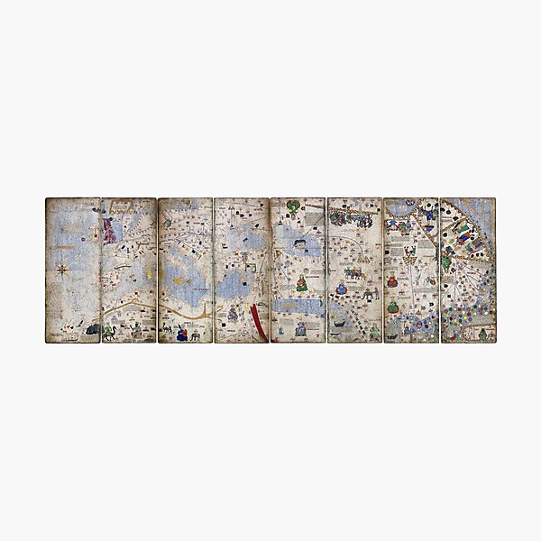 Item preview, 8 Panel Catalan Atlas by Abraham Cresques (1375) designed and sold by allhistory.