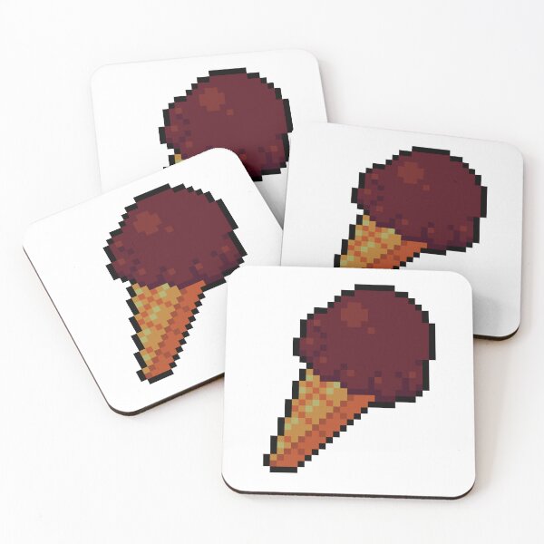 Item preview, Pixel Chocolate Ice Cream - pixel food art designed and sold by LittleFoodShop.