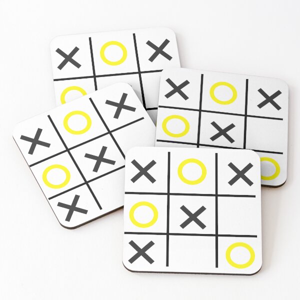 Item preview, Tic-Tac-Toe, Xs & Os, Noughts & Crosses (yellow/black) designed and sold by Obawan.