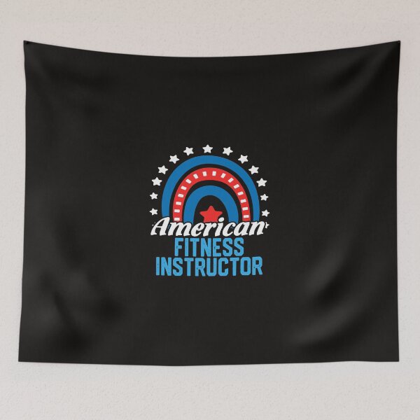 Item preview, American Fitness Instructor Rainbow USA Flag 4th Of July designed and sold by NandiniSampath.