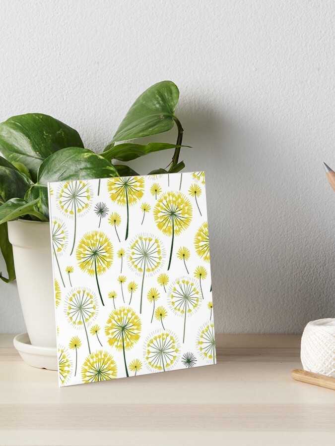 Whimsical Wishes Dandelion Floral Pattern Art Board Print for Sale by  meesin-shop