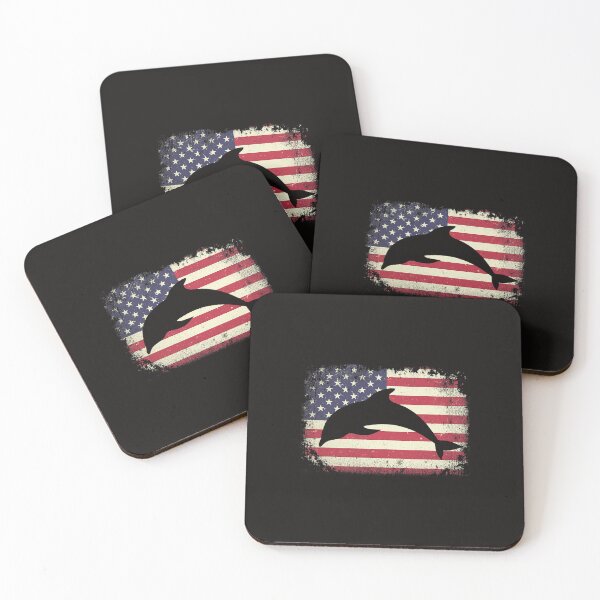 Item preview, American Flag 4th of July Dolphin Dad Mom Dolphin Lover designed and sold by NandiniSampath.
