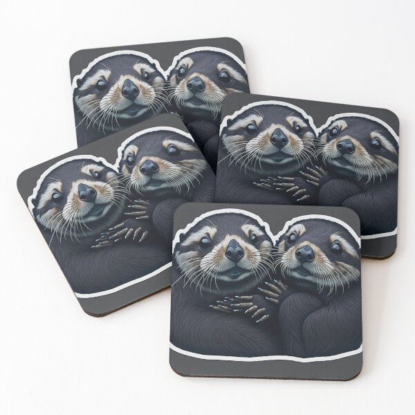 Item preview, User Significant Otters - Otters Holding Hands Sticker designed and sold by spower93.