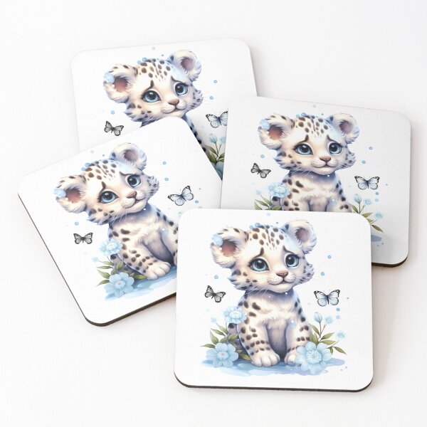 Item preview, Snow Leopard Animal Clipart, Asia Animal, Exotic Fauna Art, Asian Mammal, Eastern Wildlife, Rare Species, Endemic Nature designed and sold by CoolorPaint.