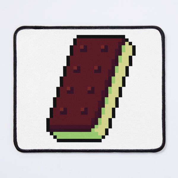 Item preview, Pixel Chocolate Ice Cream Sandwich - pixel food art designed and sold by LittleFoodShop.