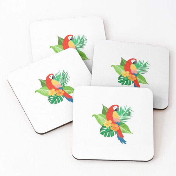 Item preview, Parrot and topical foliage designed and sold by Cheekyleopard.
