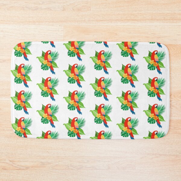 Item preview, Parrot and topical foliage designed and sold by Cheekyleopard.