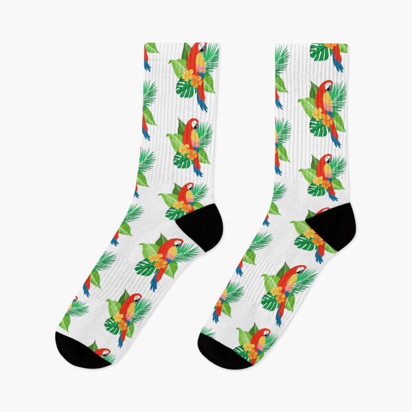 Item preview, Parrot and topical foliage designed and sold by Cheekyleopard.