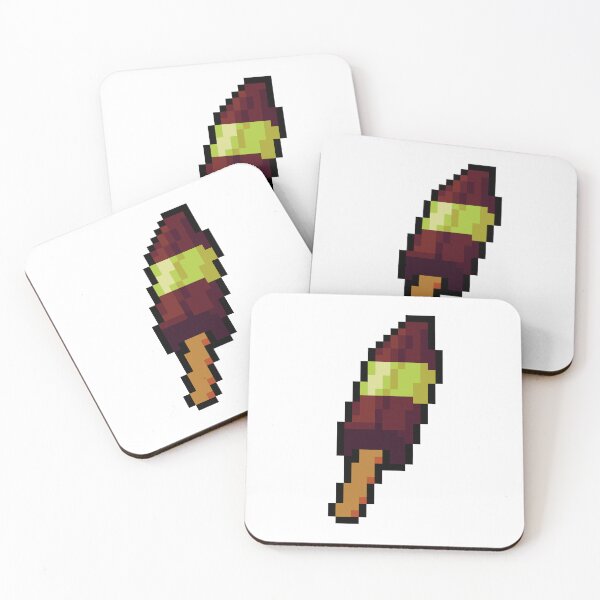 Item preview, Pixel Banana Chocolate Bomb pop - pixel food art designed and sold by LittleFoodShop.
