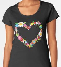 Whimsical Spring Flowers Power Garden Women's Premium T-Shirt