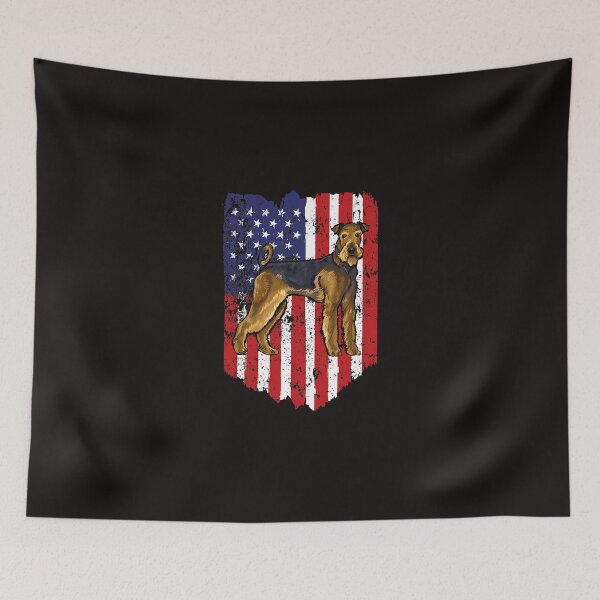 Item preview, American Flag Airedale Terrier 4th Of July USA designed and sold by MuktiCheema.