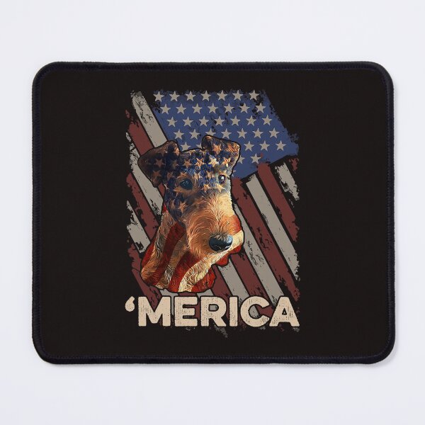Item preview, American Flag Airedale Terrier Patriotic Dog 4th Of July designed and sold by MuktiCheema.