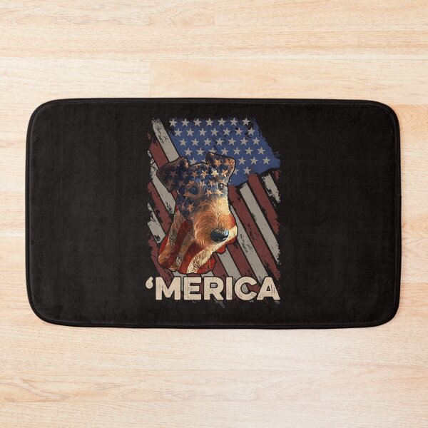 Item preview, American Flag Airedale Terrier Patriotic Dog 4th Of July designed and sold by MuktiCheema.