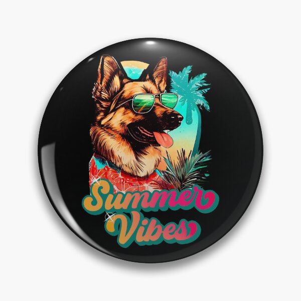 Item preview, German Shepherd Summer Vibes designed and sold by GO SHIRT-TEE.
