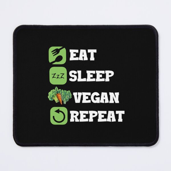 Item preview, Vegan Eat Sleep Repeat Vegetarian Animal Welfare designed and sold by Pubi.