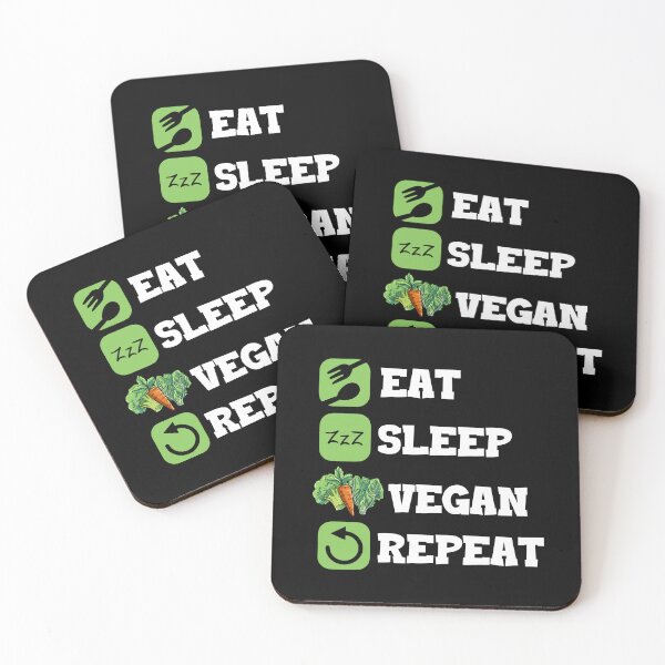 Item preview, Vegan Eat Sleep Repeat Vegetarian Animal Welfare designed and sold by Pubi.