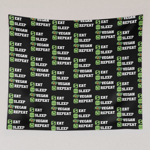 Item preview, Vegan Eat Sleep Repeat Vegetarian Animal Welfare designed and sold by Pubi.