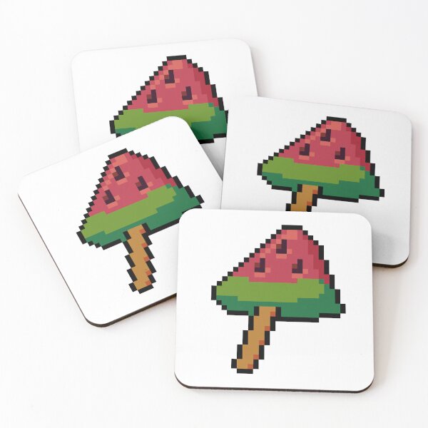 Item preview, Pixel Watermelon Popsicle - pixel food art designed and sold by LittleFoodShop.