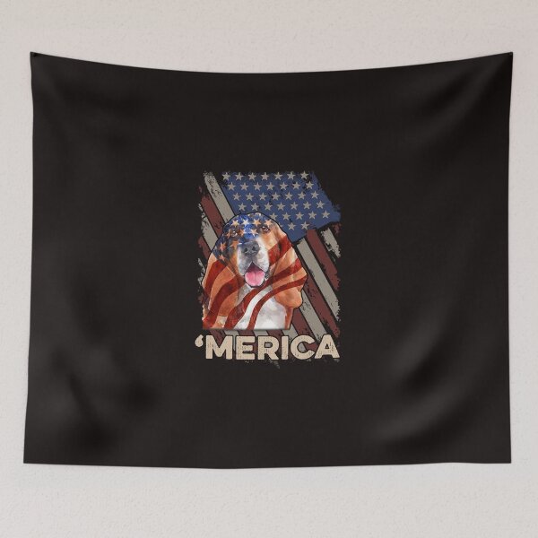 Item preview, American Flag Basset Hound Patriotic Dog 4th Of July Proud designed and sold by MuktiCheema.