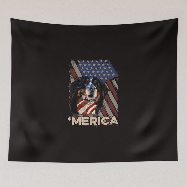 Item preview, American Flag Bernese Mountain Patriotic Dog 4th Of July designed and sold by MuktiCheema.
