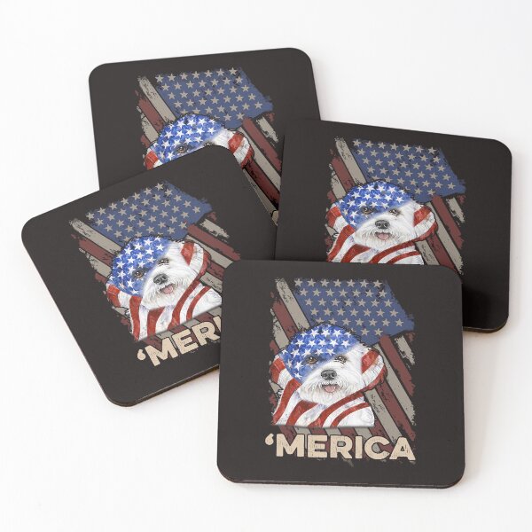 Item preview, American Flag Bichon Frise Patriotic Dog 4th Of July Proud designed and sold by MuktiCheema.
