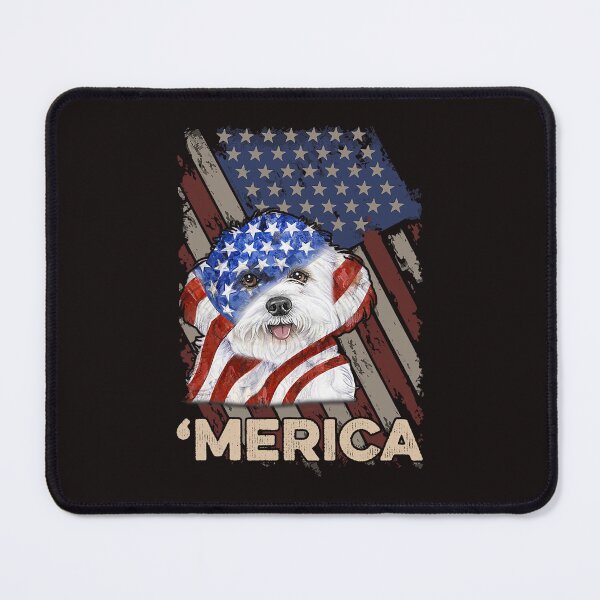 Item preview, American Flag Bichon Frise Patriotic Dog 4th Of July Proud designed and sold by MuktiCheema.