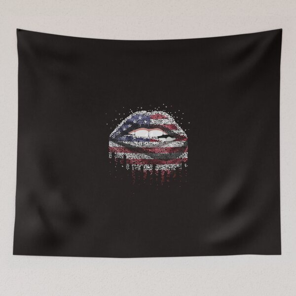Item preview, American Flag Biting Lip 4th Of July USA America designed and sold by MuktiCheema.