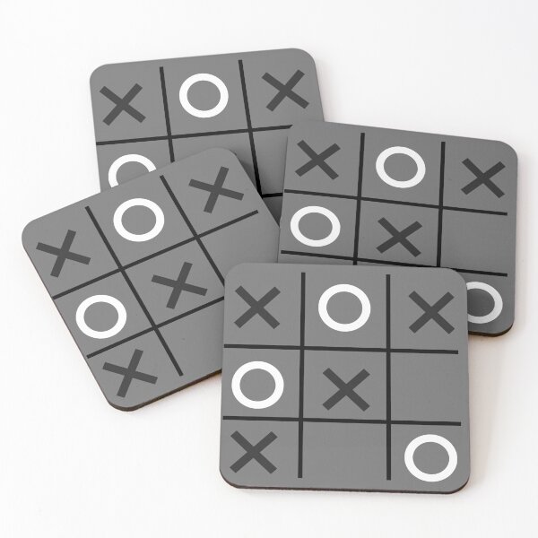 Item preview, Tic-Tac-Toe, Xs & Os, Noughts & Crosses (white/black) designed and sold by Obawan.