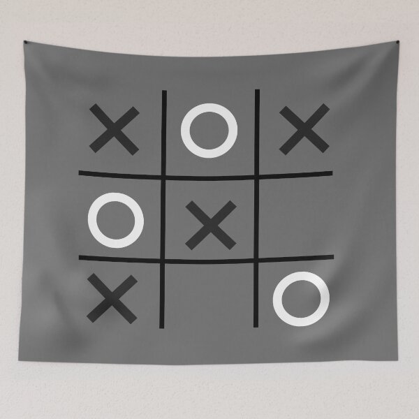 Item preview, Tic-Tac-Toe, Xs & Os, Noughts & Crosses (white/black) designed and sold by Obawan.