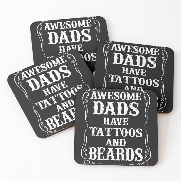 Item preview, Awesome Dads have tattoos and beards gift Shirt  designed and sold by JameJoyDesigner.