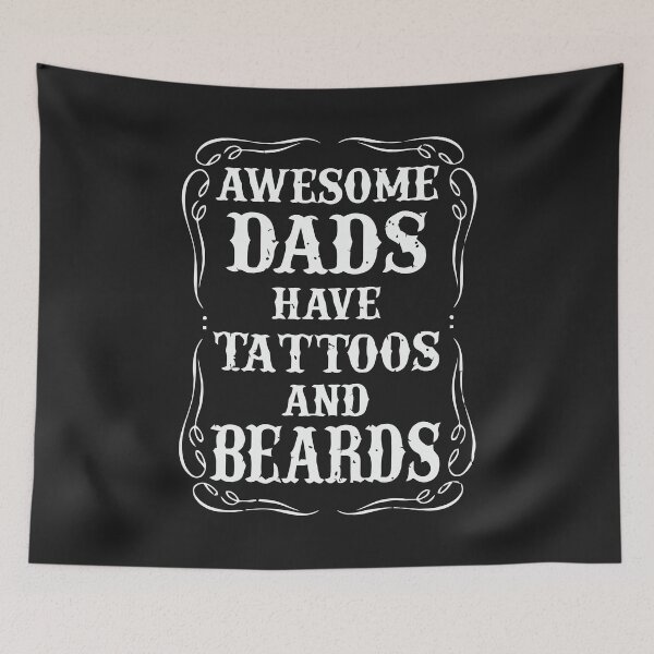 Item preview, Awesome Dads have tattoos and beards gift Shirt  designed and sold by JameJoyDesigner.