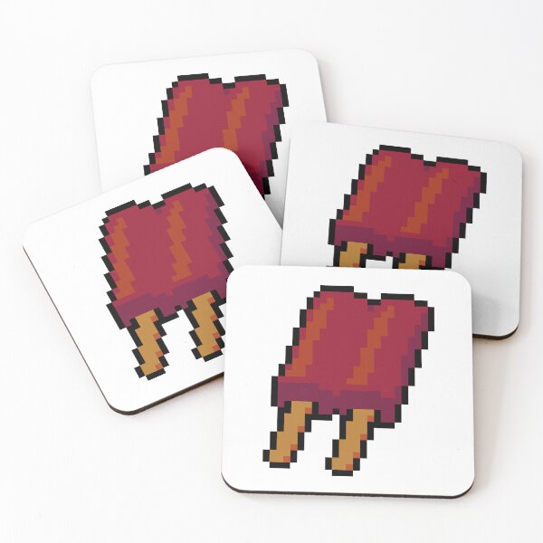 Item preview, Pixel Twin Popsicle - pixel food art designed and sold by LittleFoodShop.