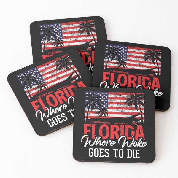 Item preview, Florida Where Woke Goes To Die USA Flag DeSantis Grunge designed and sold by Designer-Girl.
