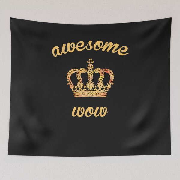 Item preview, awesome hat of king wow t shirt designed and sold by JameJoyDesigner.
