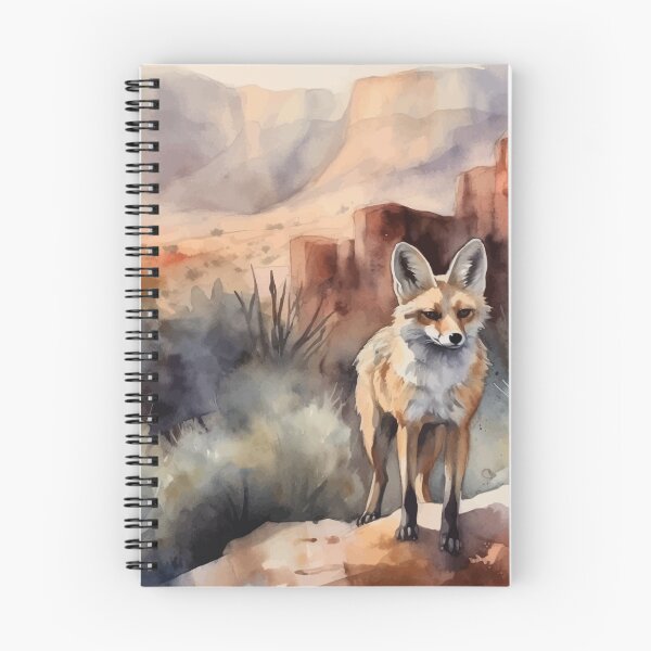 Item preview, A Sahara Fennec Fox - Boho Desert Landscape Watercolors designed and sold by GVRDesign.