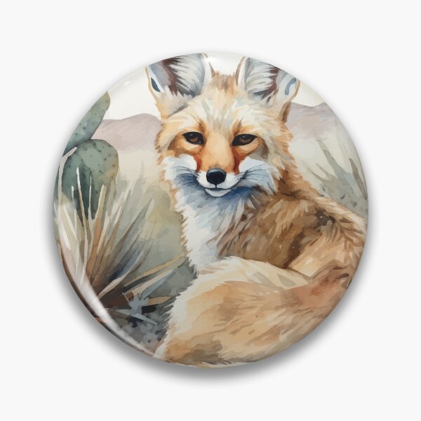 Item preview, A Resting Fennec Fox - Boho Desert Landscape Watercolors designed and sold by GVRDesign.