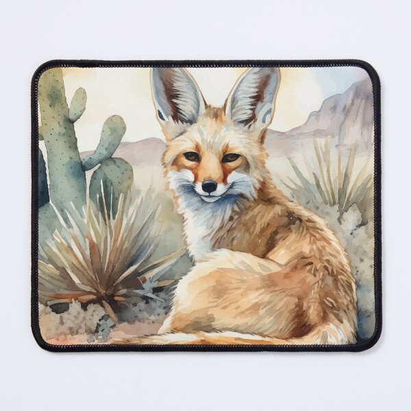 Item preview, A Resting Fennec Fox - Boho Desert Landscape Watercolors designed and sold by GVRDesign.
