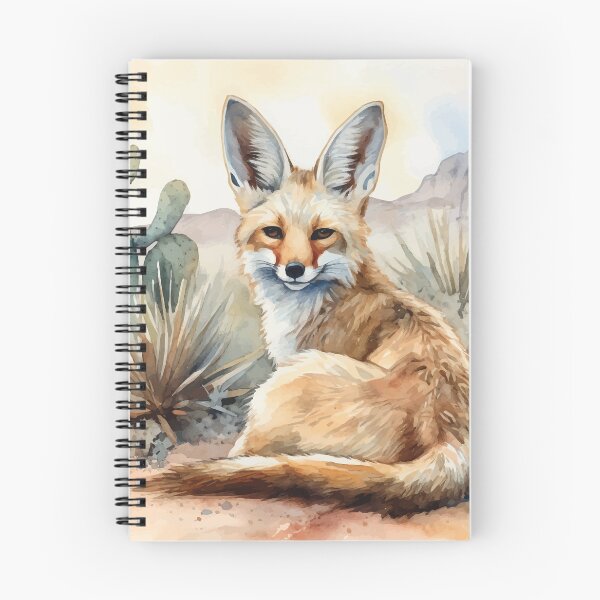 Item preview, A Resting Fennec Fox - Boho Desert Landscape Watercolors designed and sold by GVRDesign.