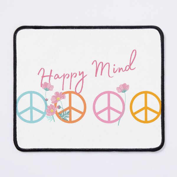 Item preview, happy mind feel free enjoy life feel happy flowers peace freedom vaintage designed and sold by DESIGNIRIS.