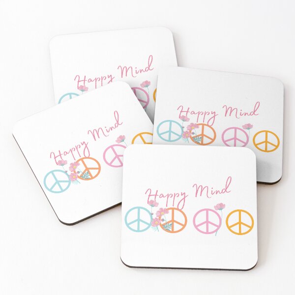 Item preview, happy mind feel free enjoy life feel happy flowers peace freedom vaintage  designed and sold by DESIGNIRIS.