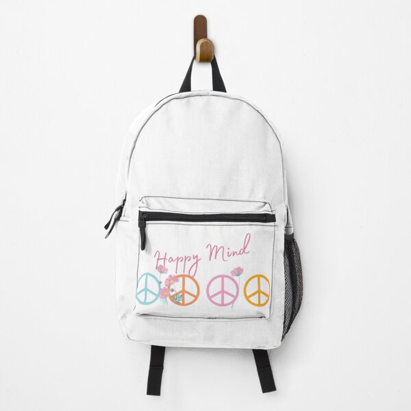 Item preview, happy mind feel free enjoy life feel happy flowers peace freedom vaintage designed and sold by DESIGNIRIS.