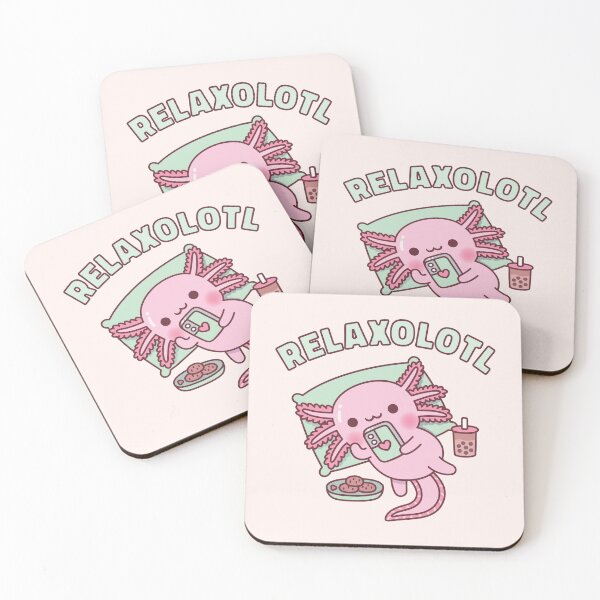 Item preview, Cute Axolotl Chilling With Handphone Relaxolotl Funny designed and sold by rustydoodle.