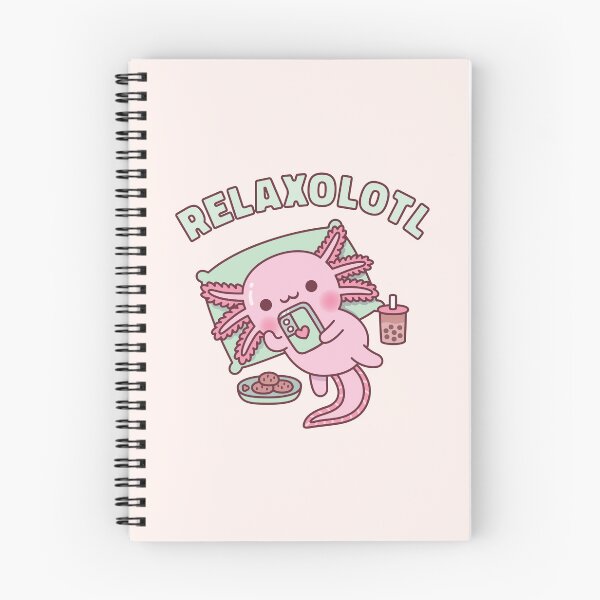 Item preview, Cute Axolotl Chilling With Handphone Relaxolotl Funny designed and sold by rustydoodle.