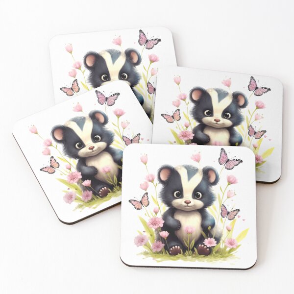 Item preview, Skunk Animal Clipart, North America Animal, American Fauna Art, American Mammal, Wildlife Species, Watercolor Graphic designed and sold by CoolorPaint.