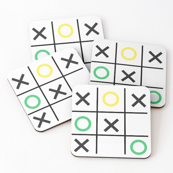 Item preview, Tic-Tac-Toe, Xs & Os, Noughts & Crosses (green/yellow/black) designed and sold by Obawan.