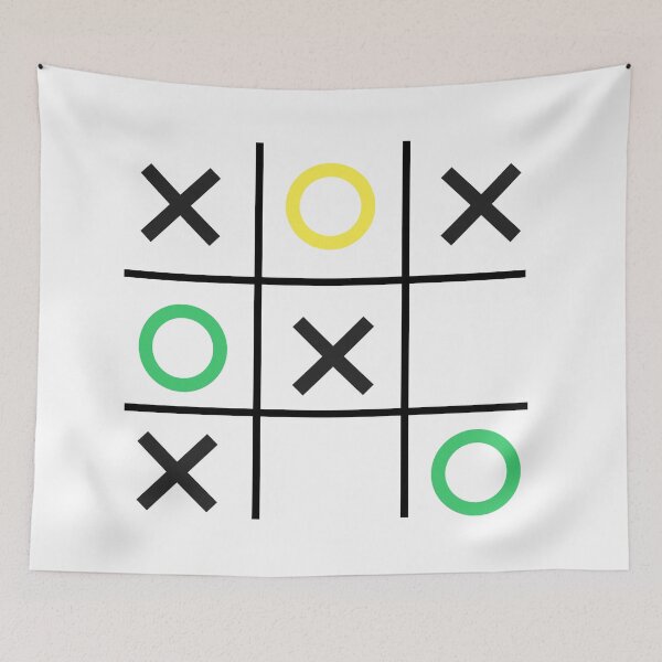 Item preview, Tic-Tac-Toe, Xs & Os, Noughts & Crosses (green/yellow/black) designed and sold by Obawan.