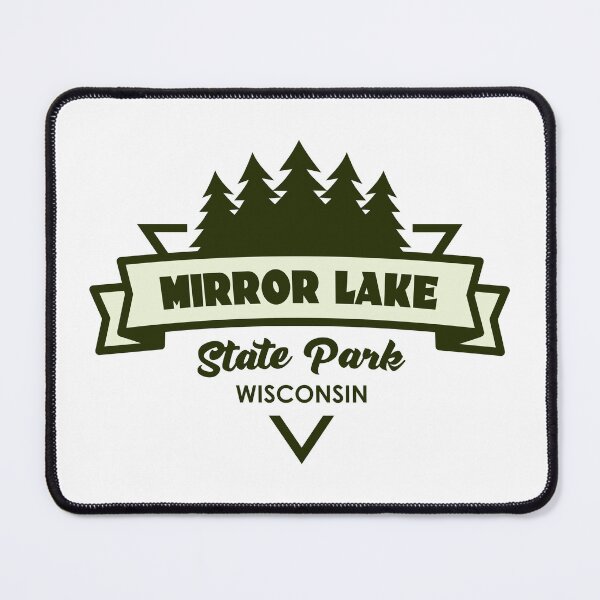 Item preview, Mirror Lake State Park Wisconsin Trees And Ribbon designed and sold by bivenart.