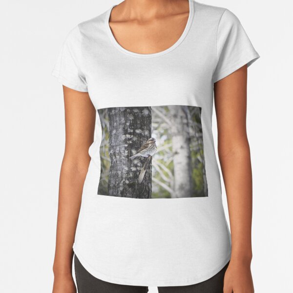 Oiseau en hiber T-shirt premium échancré